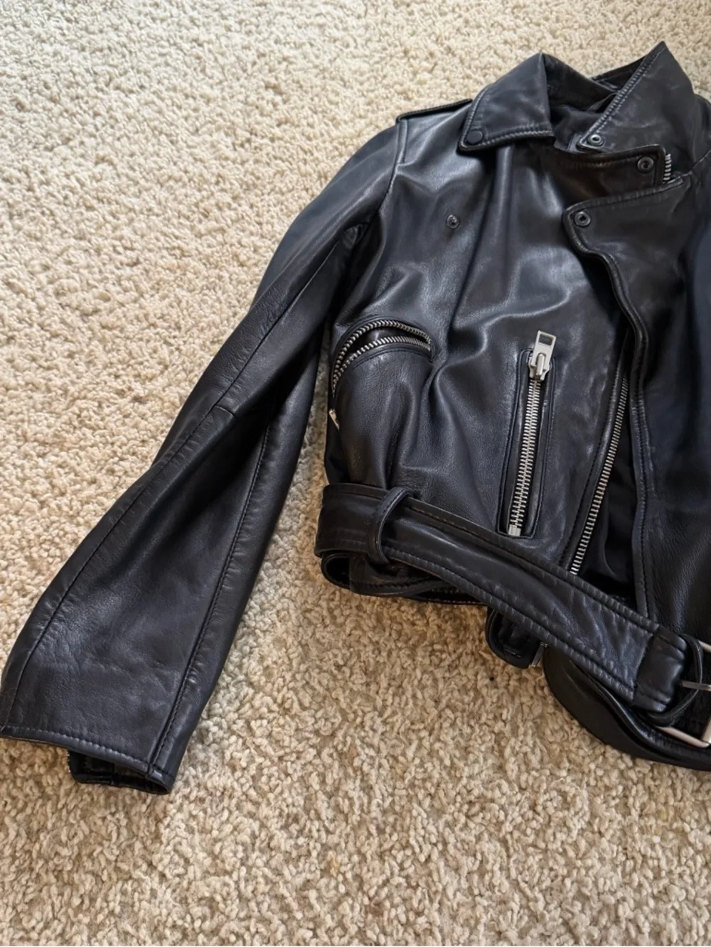 Allsaints BALFERN LEATHER BIKER JACKET - Picture 4 of 7